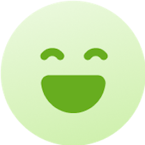Émoji content vert